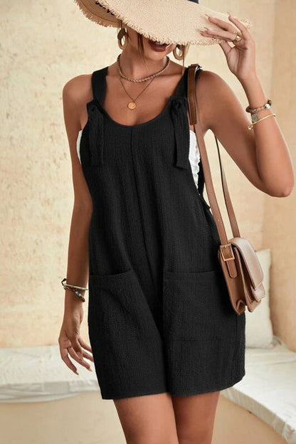 Adjustable Suspenders Short Jumpsuit