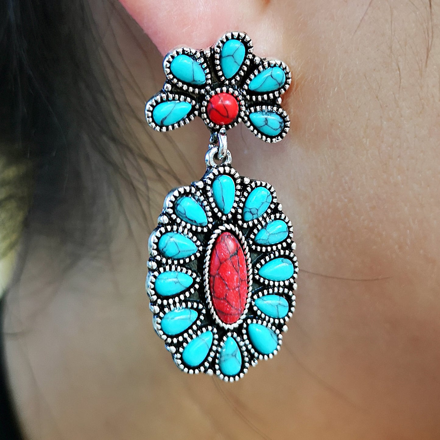 Western Turquoise Earrings